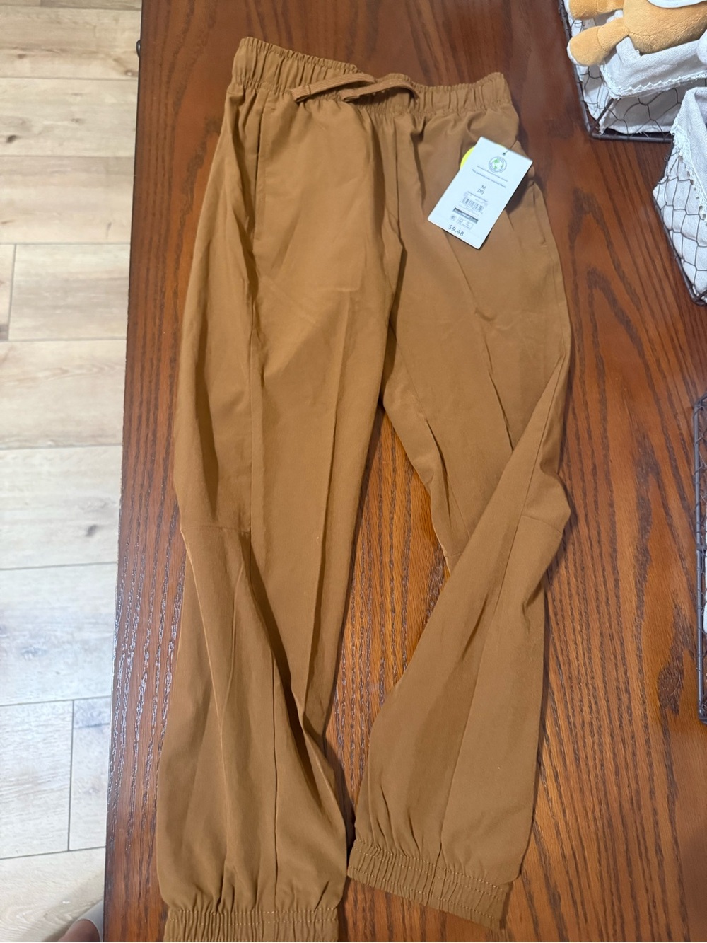 wonder nation Boys Brown Elastic Waist Jogger Pants
